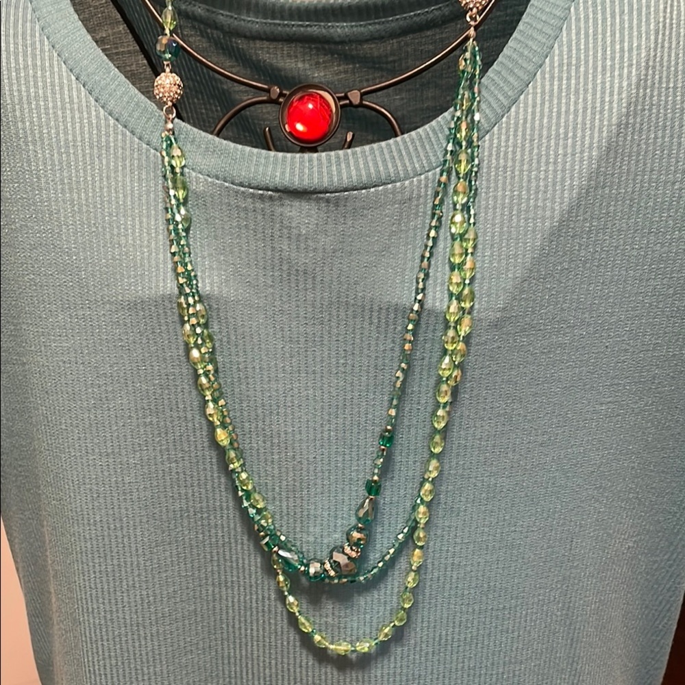 ✅✅✅3 for 12$✅✅✅Elegant Green Gladd Beaded Necklace